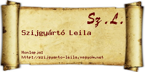 Szijgyártó Leila névjegykártya