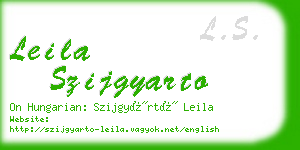 leila szijgyarto business card